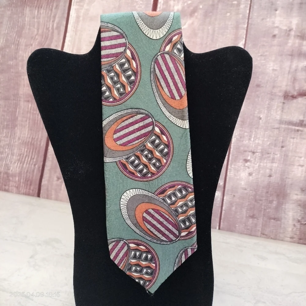 Robert Talbott Tie Best of Class for Nordstrom All Silk Green Geometric Necktie